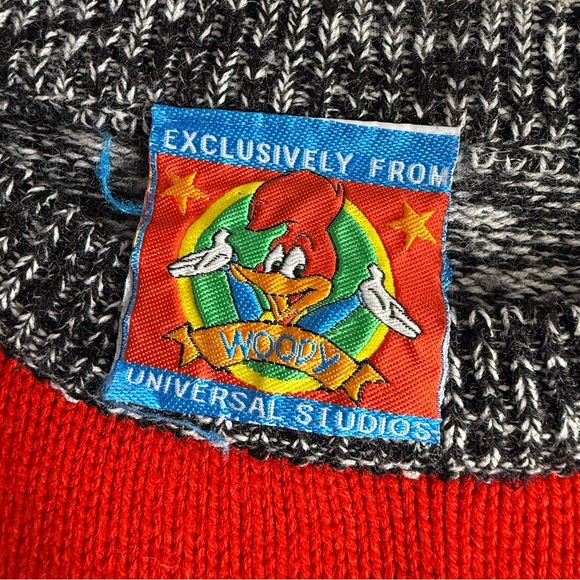 Vintage Universal Studios Woody Woodpecker Knit Sweater Ha Ha Ha - Picture 4 of 7